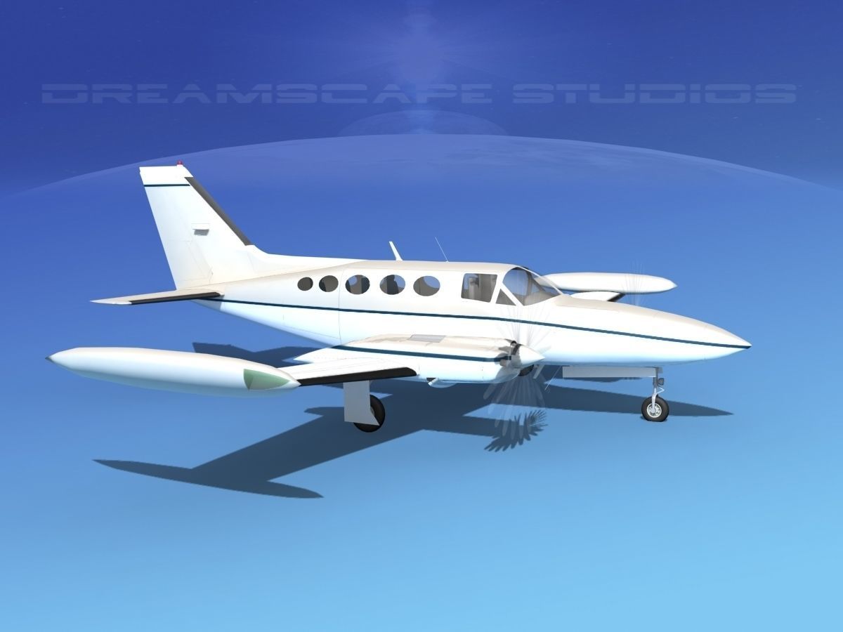 Cessna 414 Chancellor V04 3D model_3