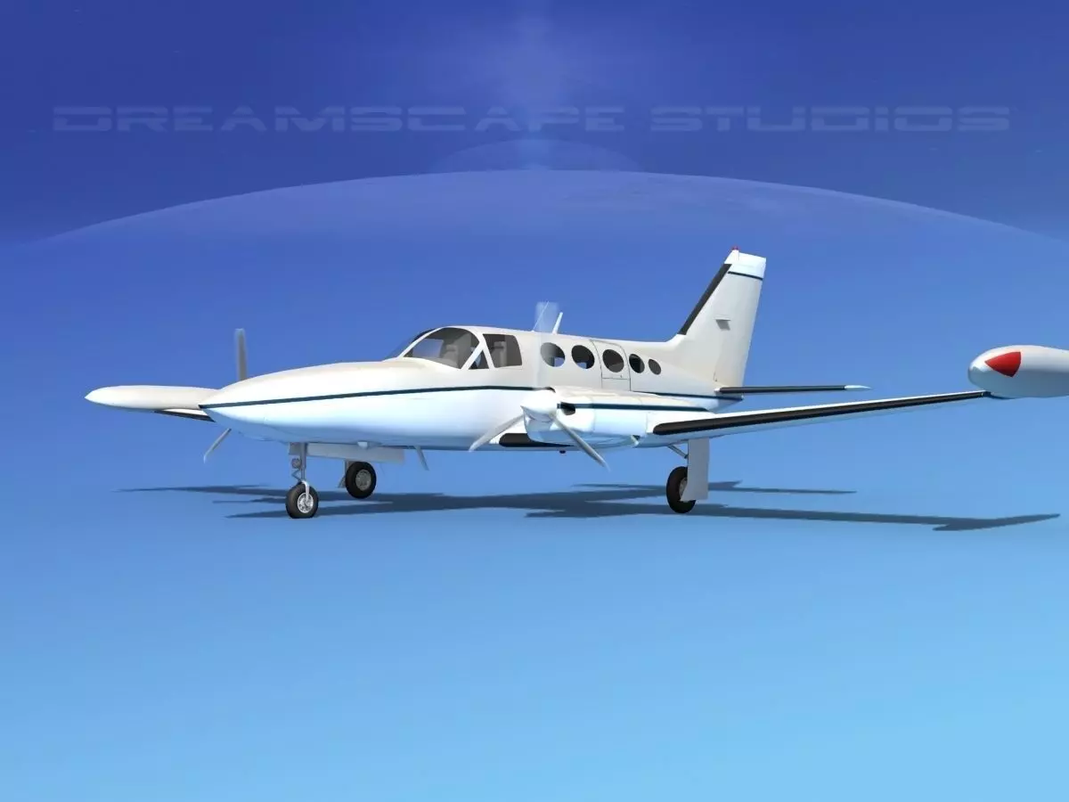 Cessna 414 Chancellor V04 3D model_0