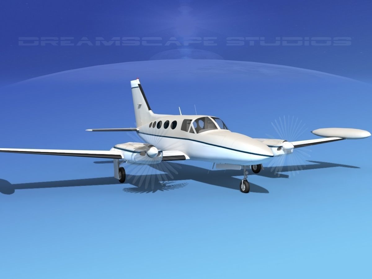Cessna 414 Chancellor V04 3D model_2