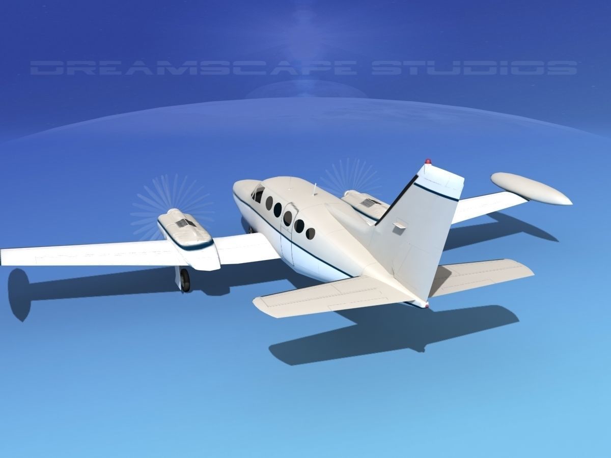 Cessna 414 Chancellor V04 3D model_7