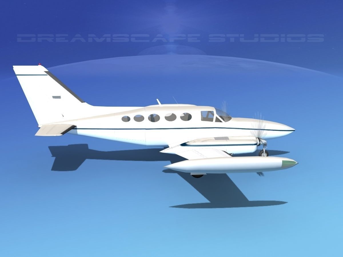 Cessna 414 Chancellor V04 3D model_4