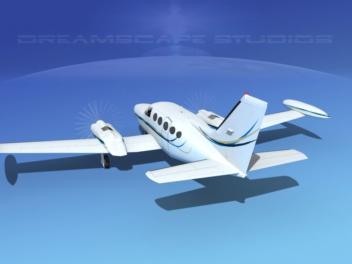 Cessna 414 Chancellor V05 3D model_7