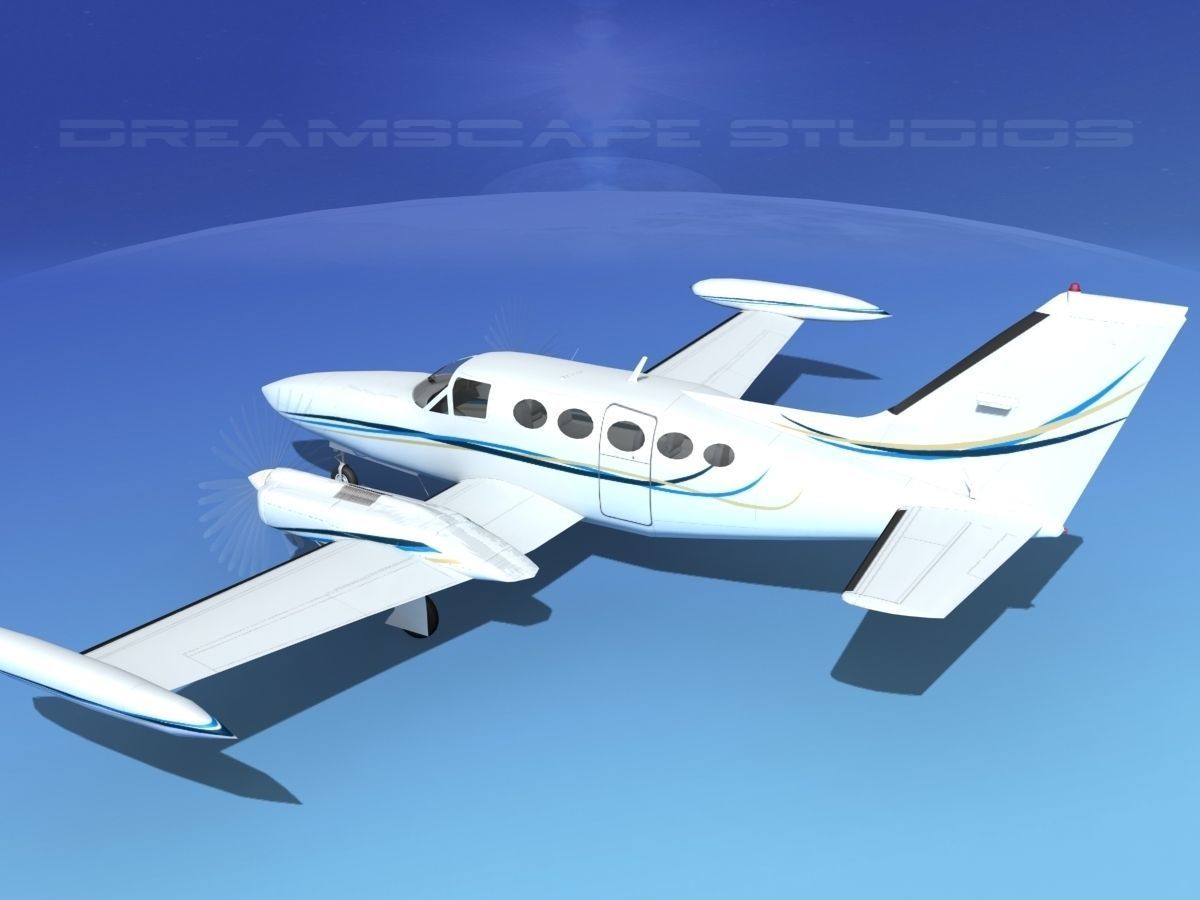 Cessna 414 Chancellor V05 3D model_8