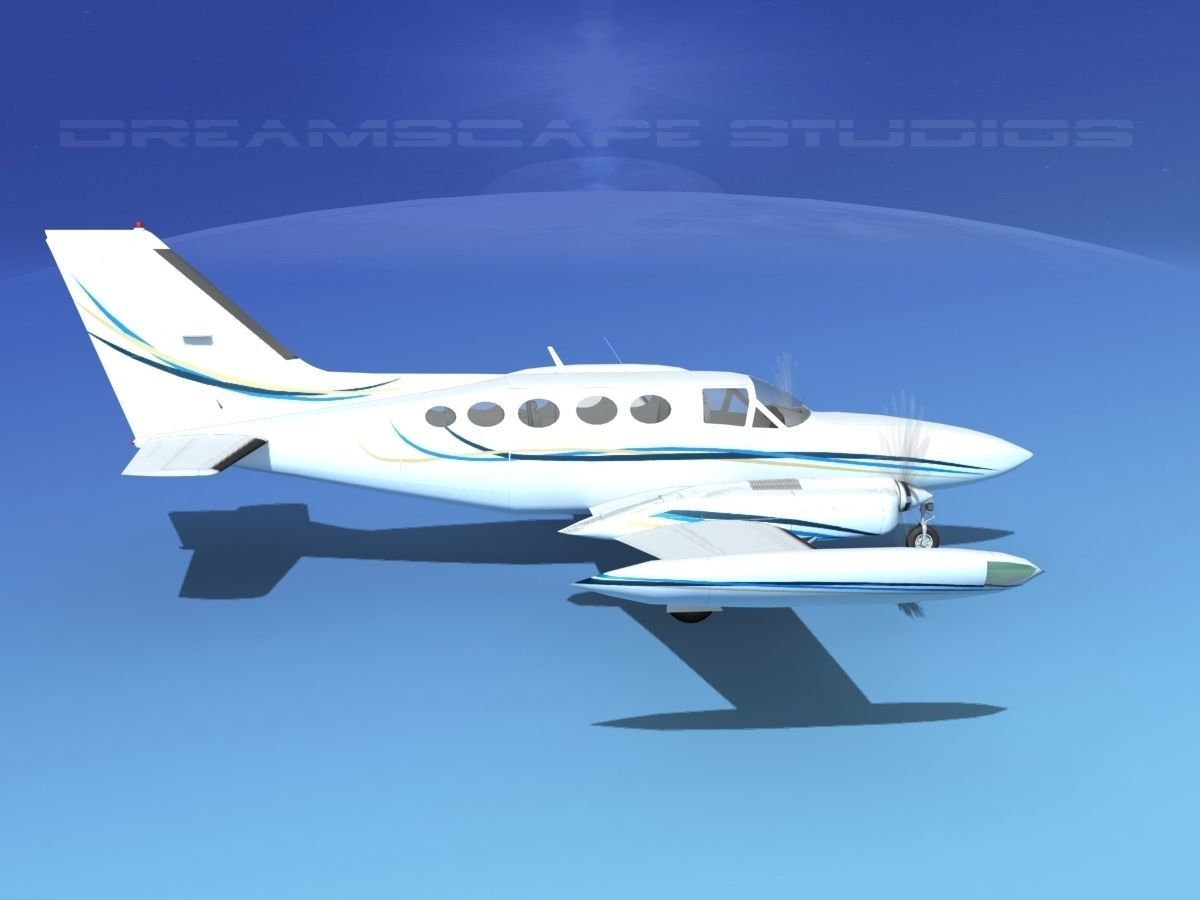 Cessna 414 Chancellor V05 3D model_4