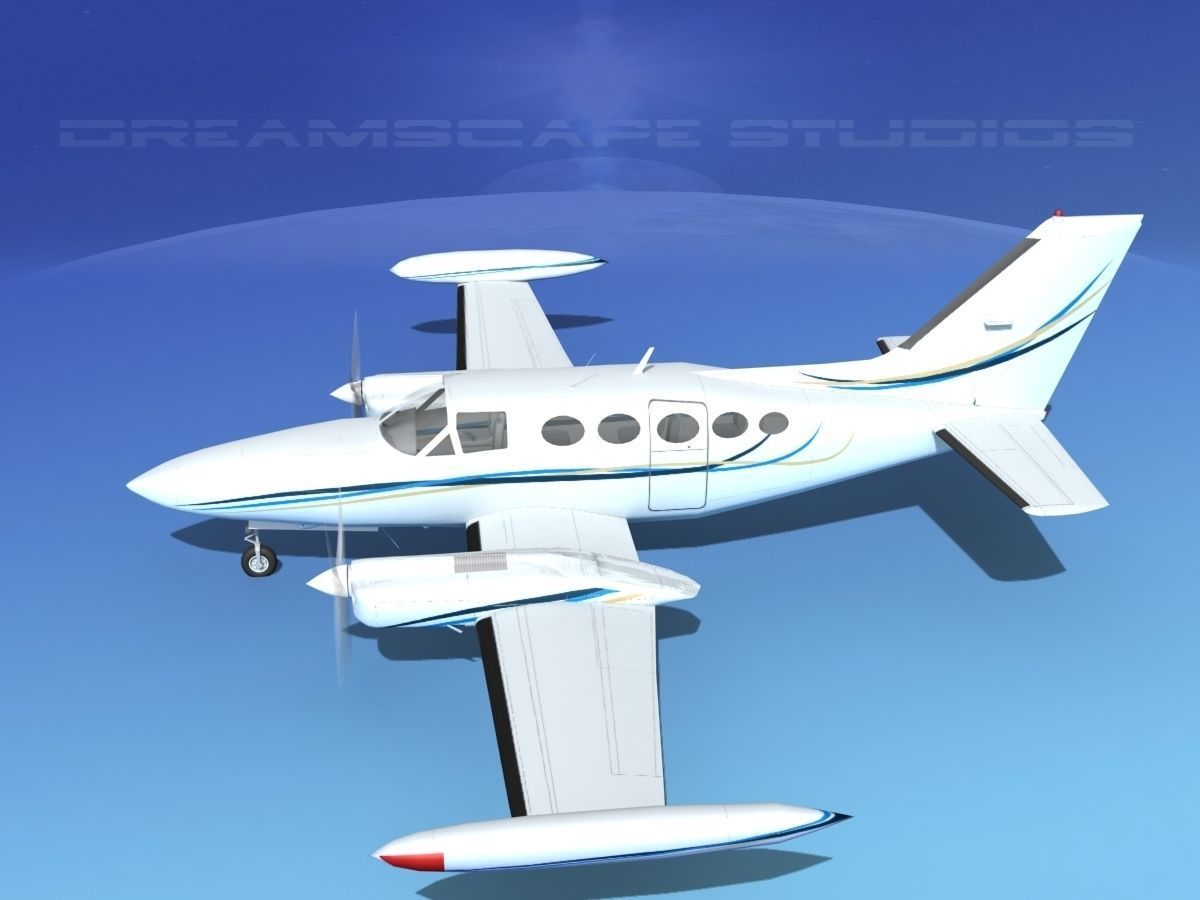 Cessna 414 Chancellor V05 3D model_9