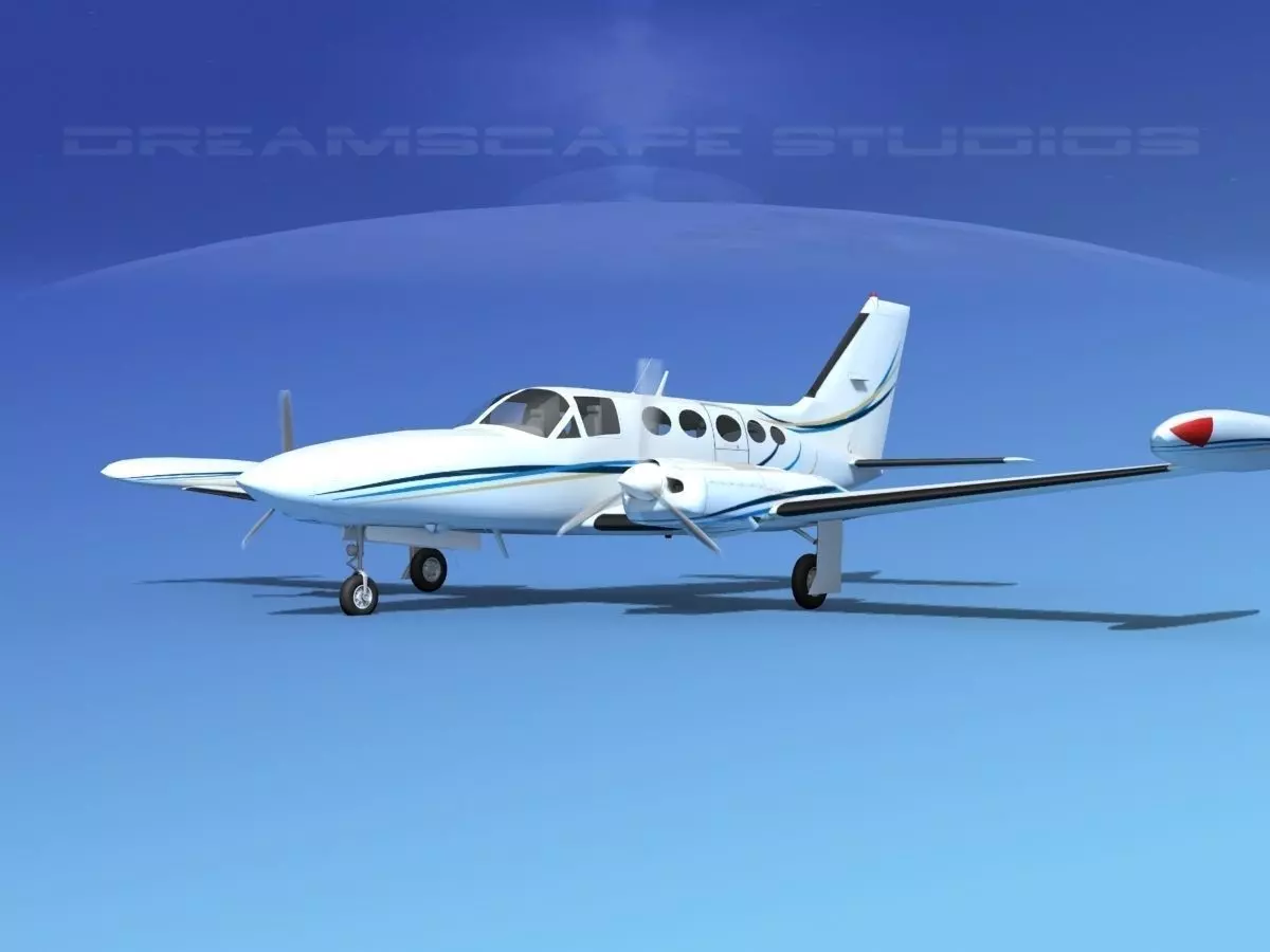 Cessna 414 Chancellor V05 3D model_0