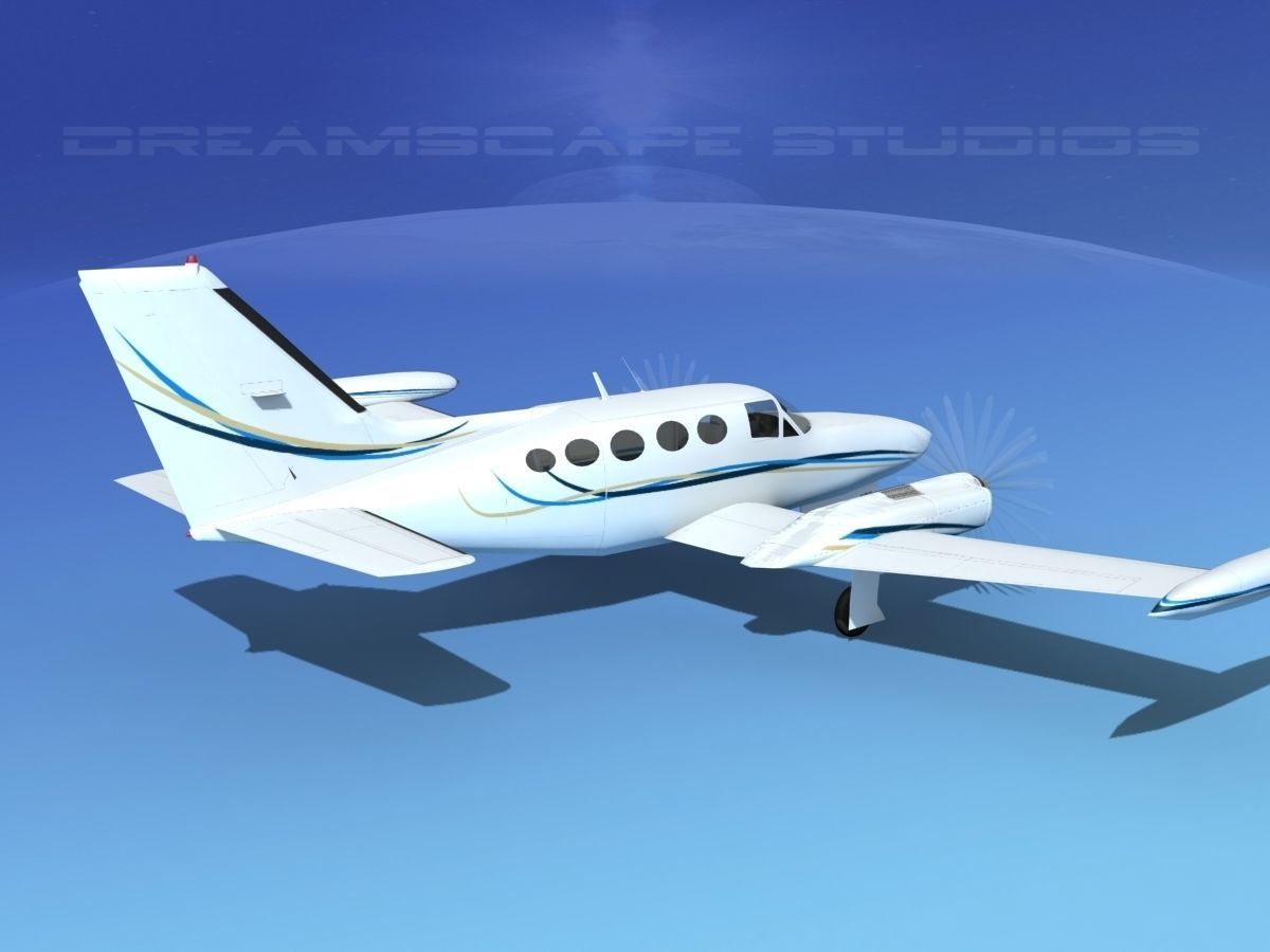 Cessna 414 Chancellor V05 3D model_5