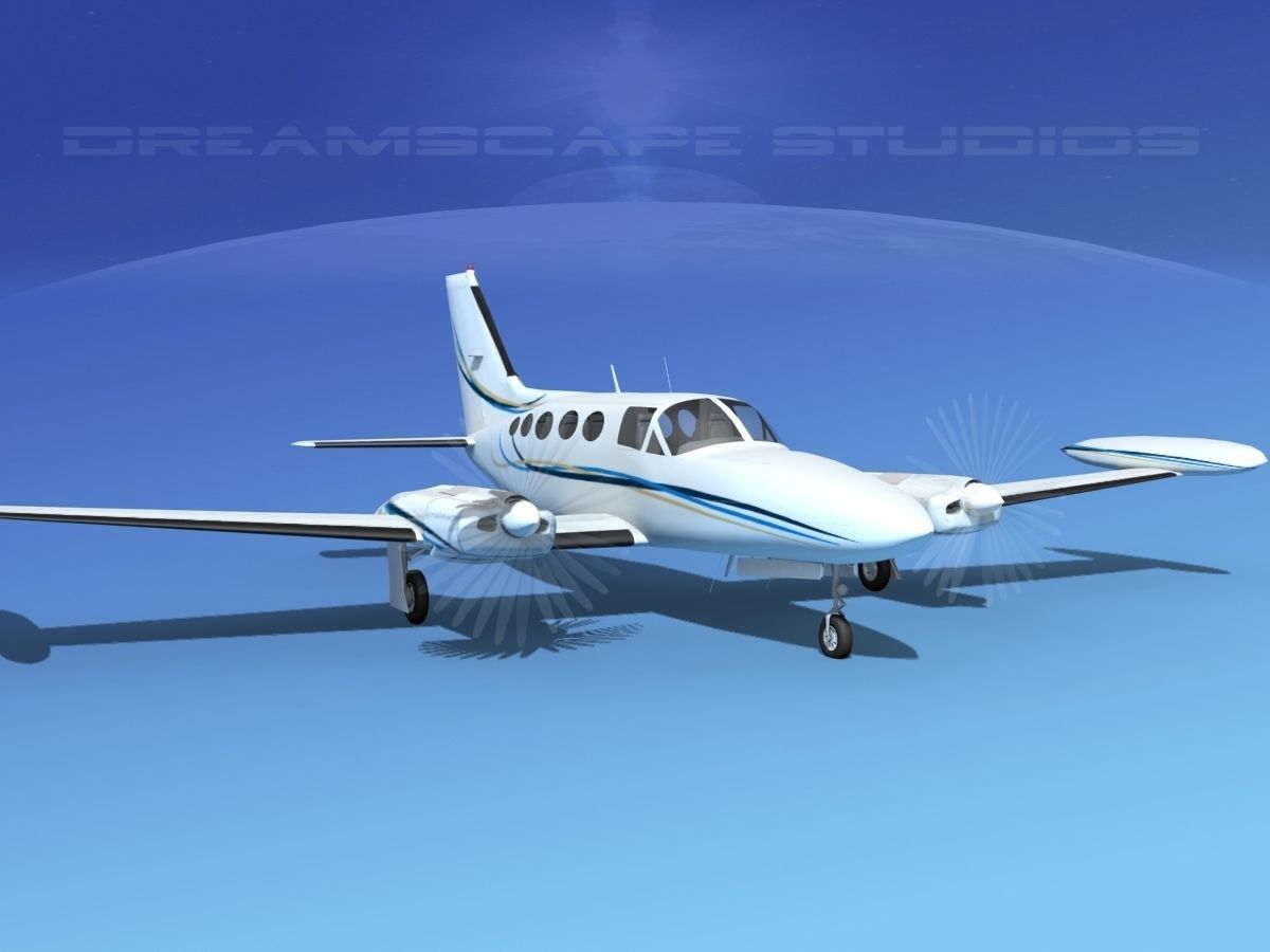 Cessna 414 Chancellor V05 3D model_2