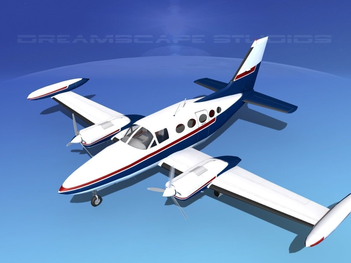 Cessna 414 Chancellor V08 3D model_10