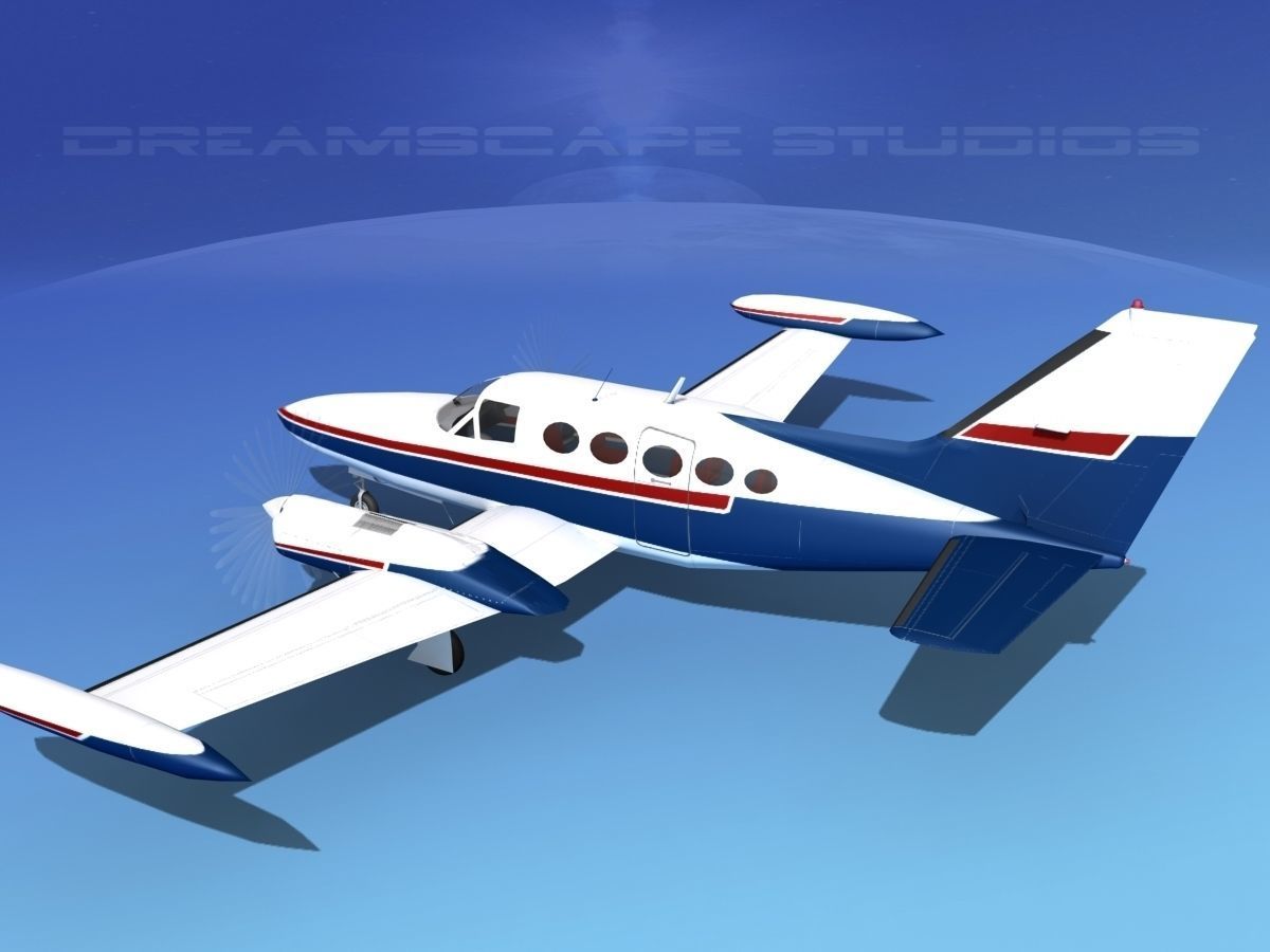 Cessna 414 Chancellor V08 3D model_8