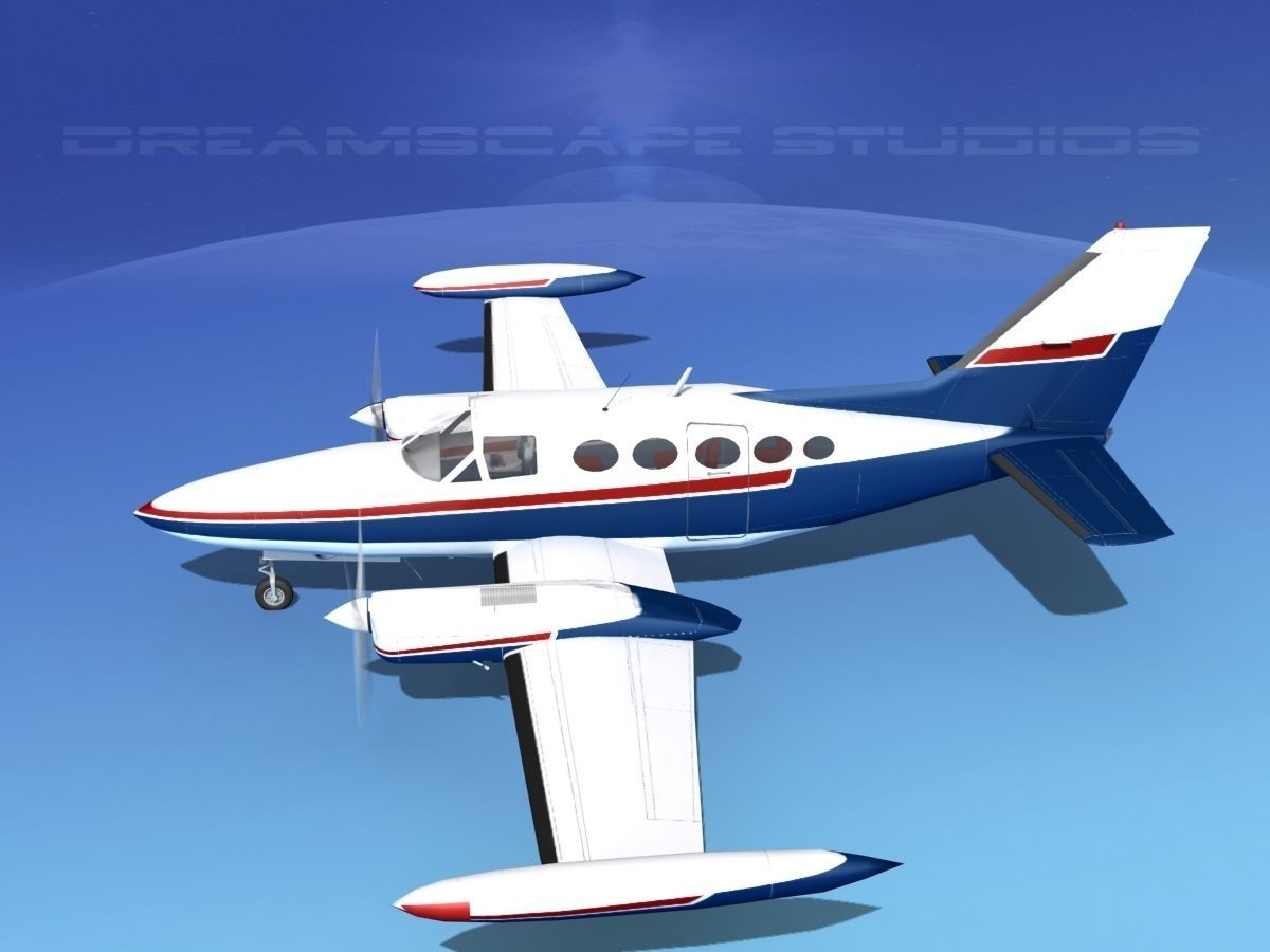 Cessna 414 Chancellor V08 3D model_9
