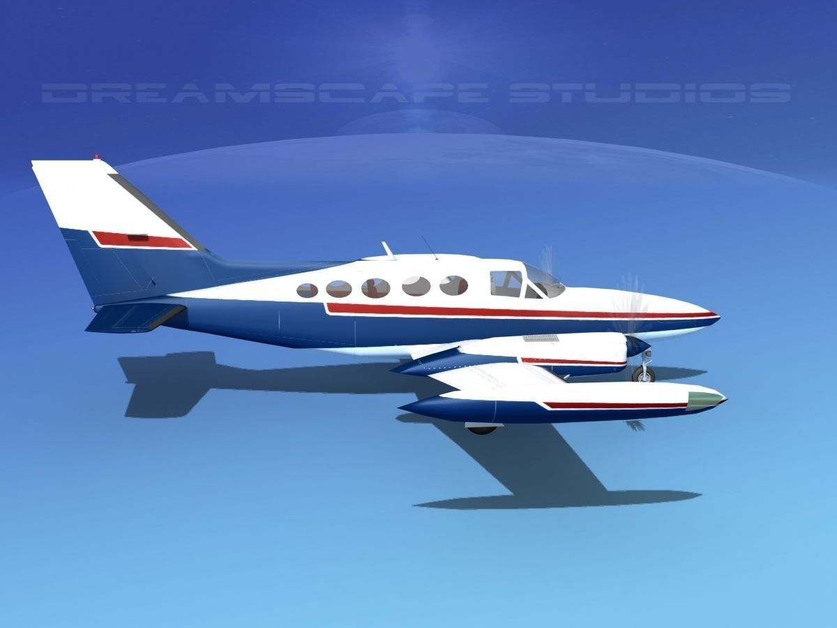 Cessna 414 Chancellor V08 3D model_4