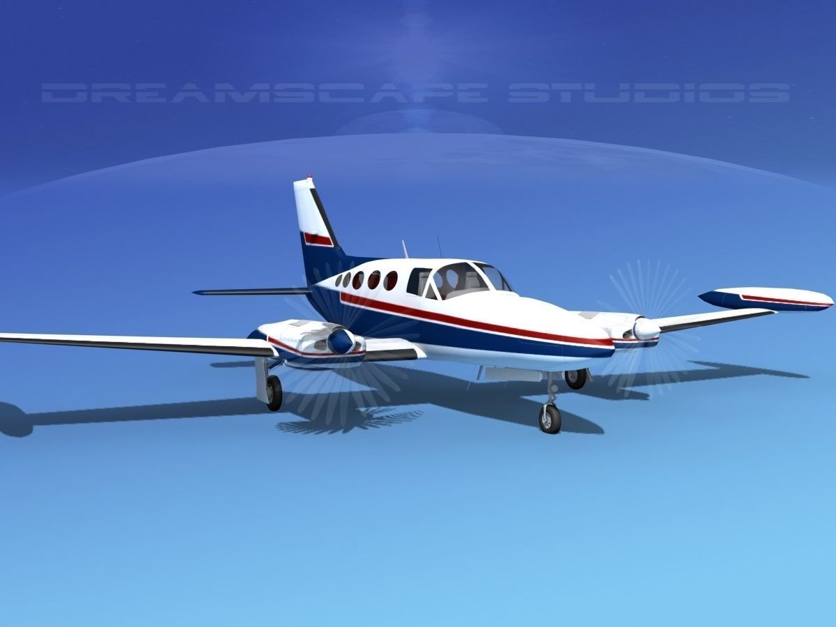 Cessna 414 Chancellor V08 3D model_2