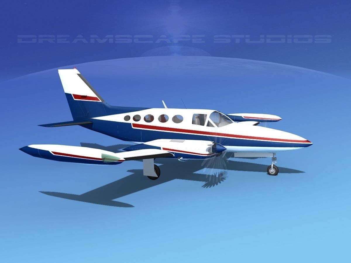 Cessna 414 Chancellor V08 3D model_3