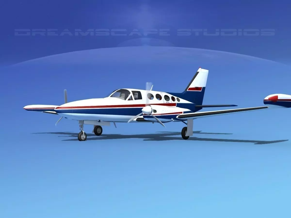 Cessna 414 Chancellor V08 3D model_0