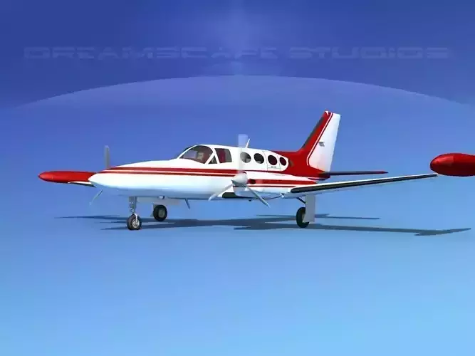 Cessna 414 Chancellor V12 3D model
