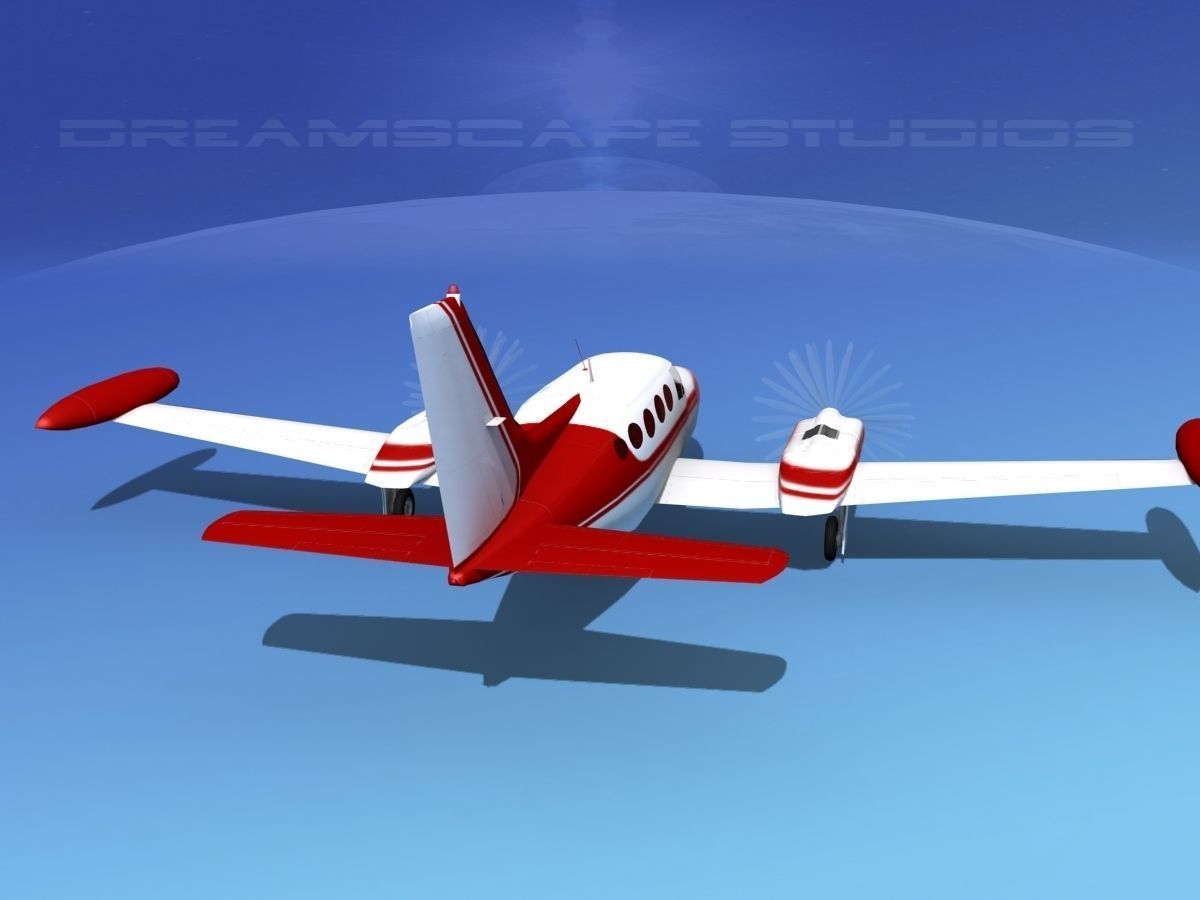 Cessna 414 Chancellor V12 3D model_6