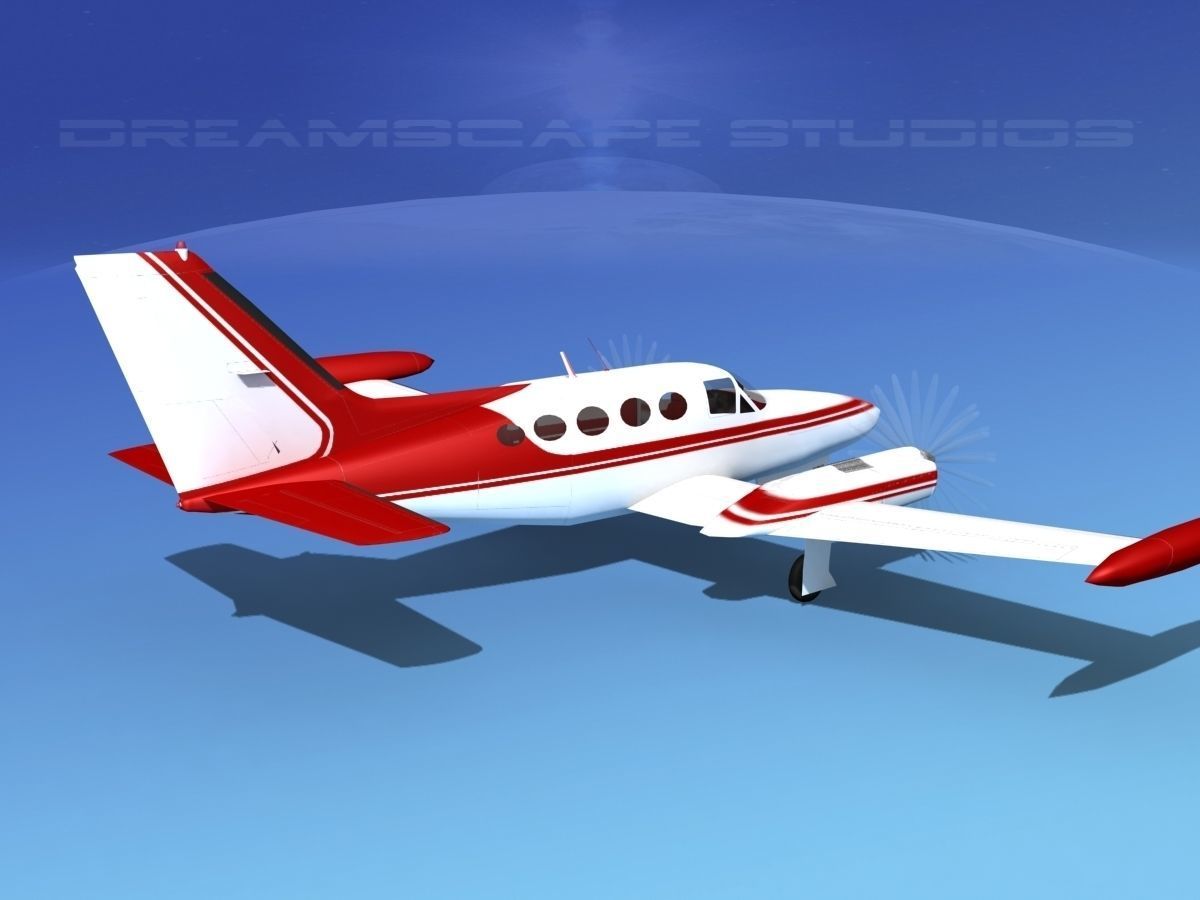 Cessna 414 Chancellor V12 3D model_5