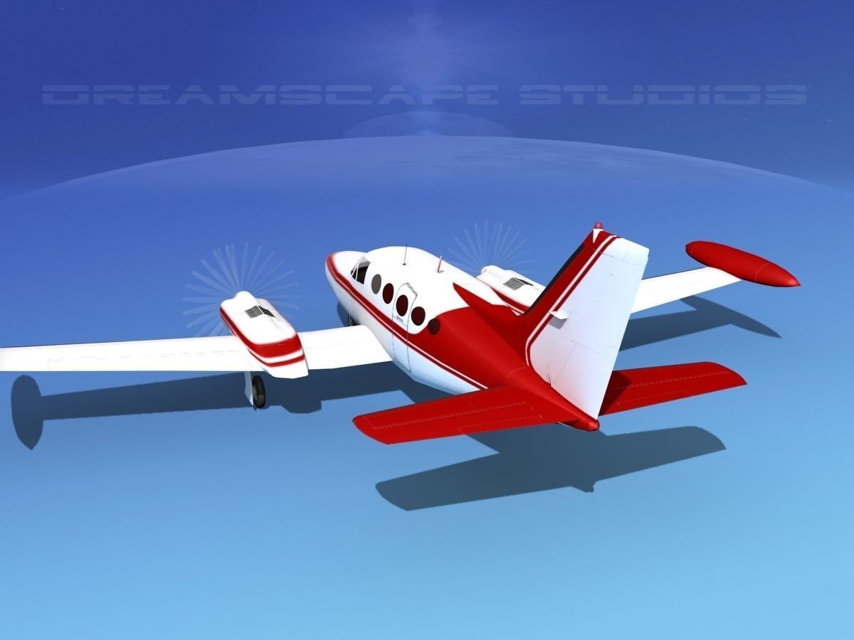 Cessna 414 Chancellor V12 3D model_7
