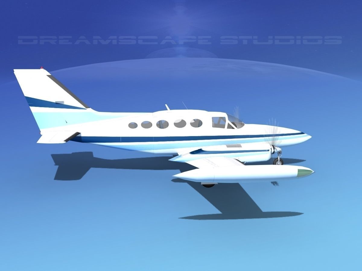 Cessna 414 Chancellor  V13 3D model_4