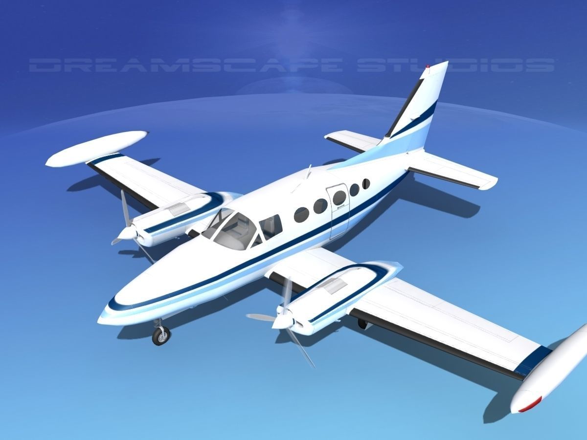 Cessna 414 Chancellor  V13 3D model_10