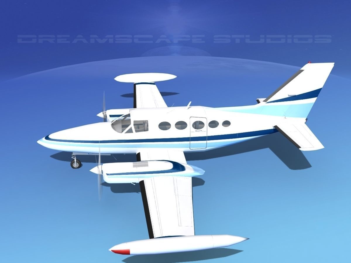 Cessna 414 Chancellor  V13 3D model_9