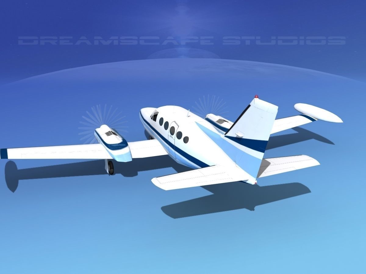 Cessna 414 Chancellor  V13 3D model_7