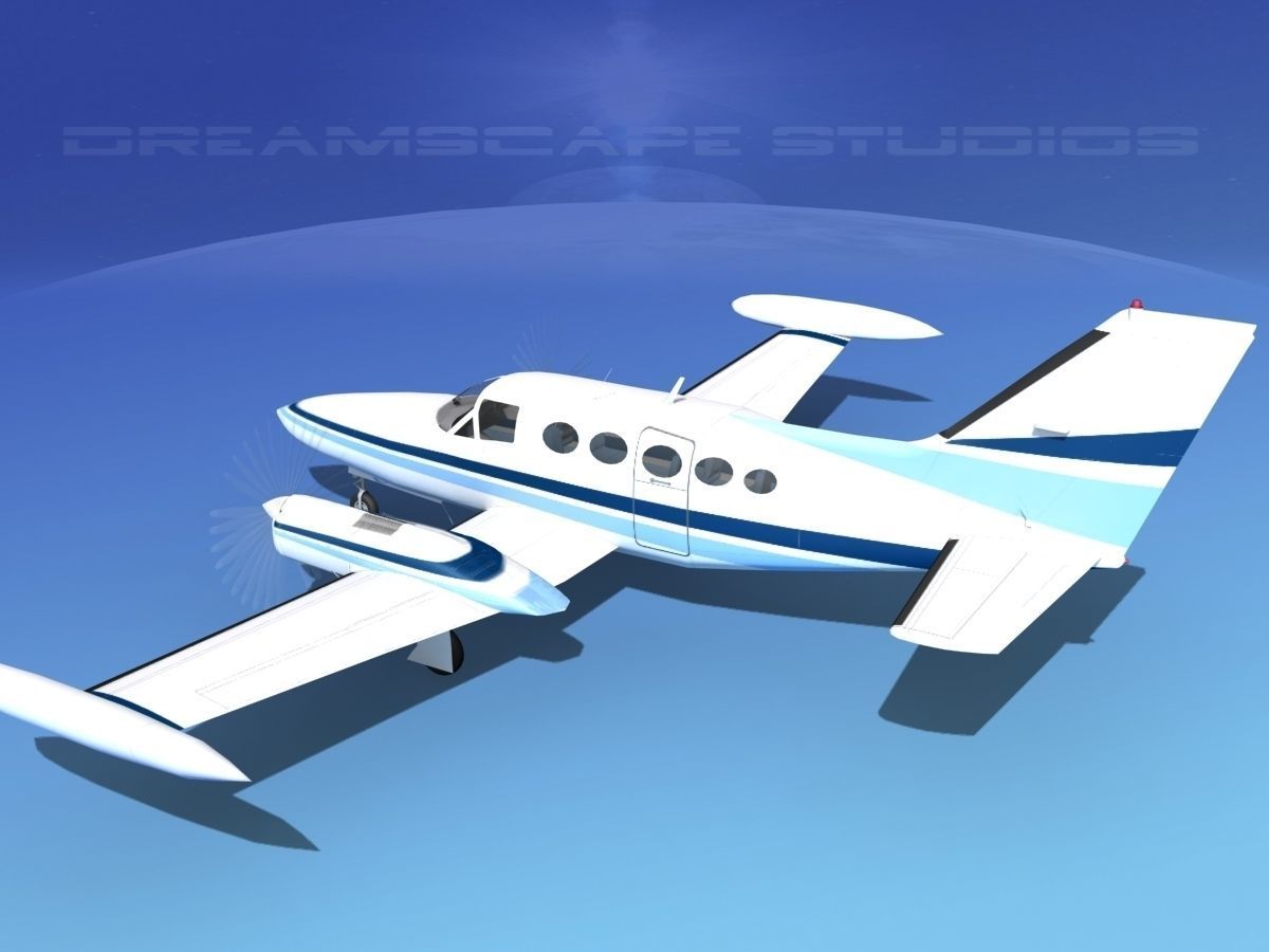 Cessna 414 Chancellor  V13 3D model_8