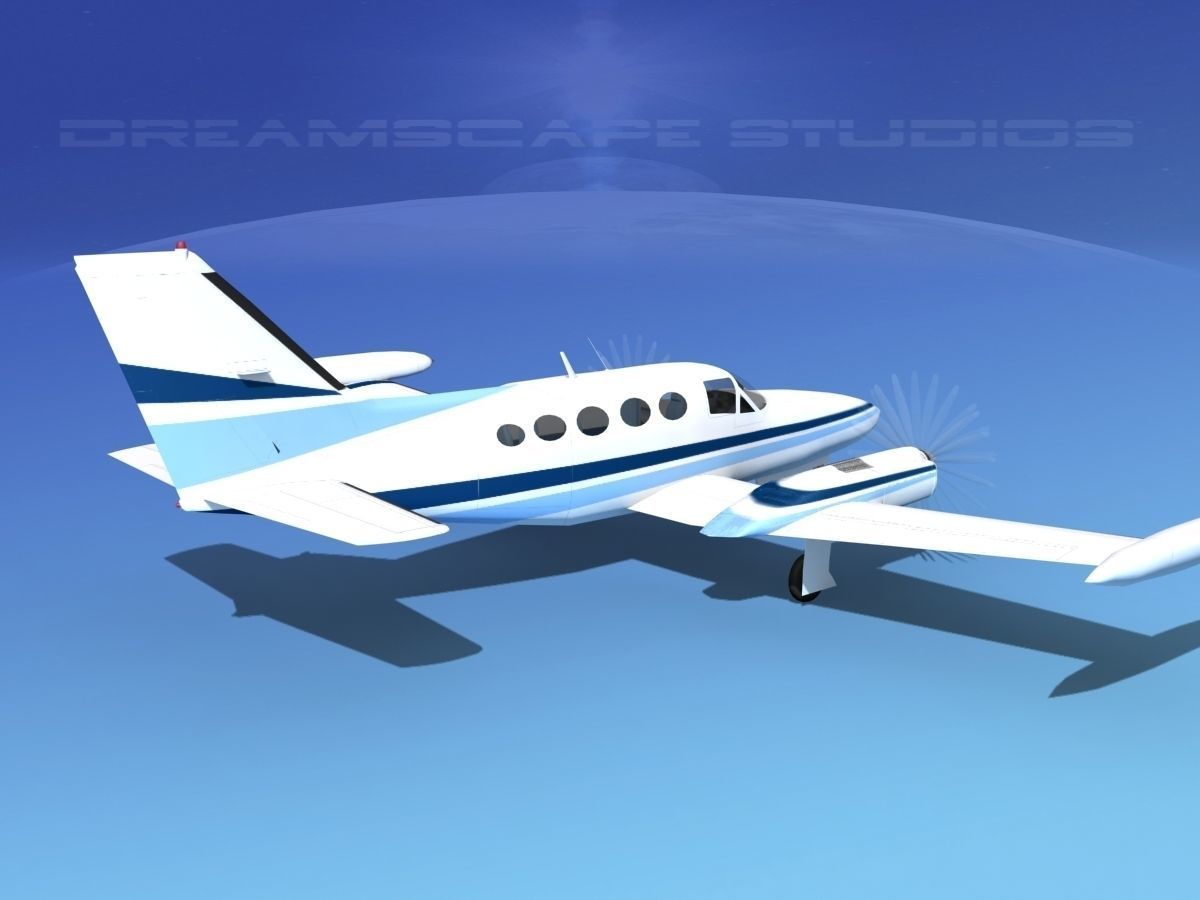 Cessna 414 Chancellor  V13 3D model_5