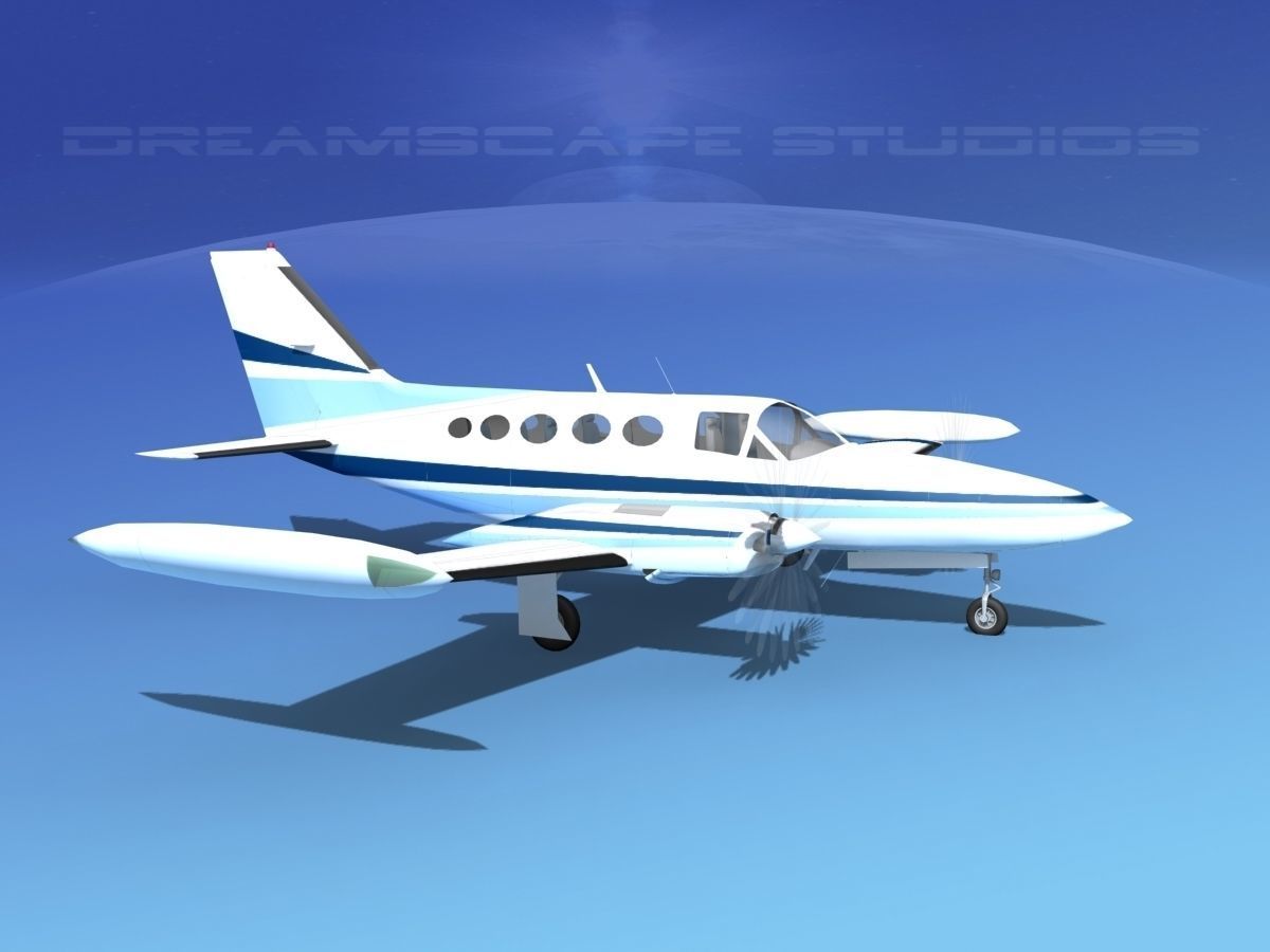 Cessna 414 Chancellor  V13 3D model_3