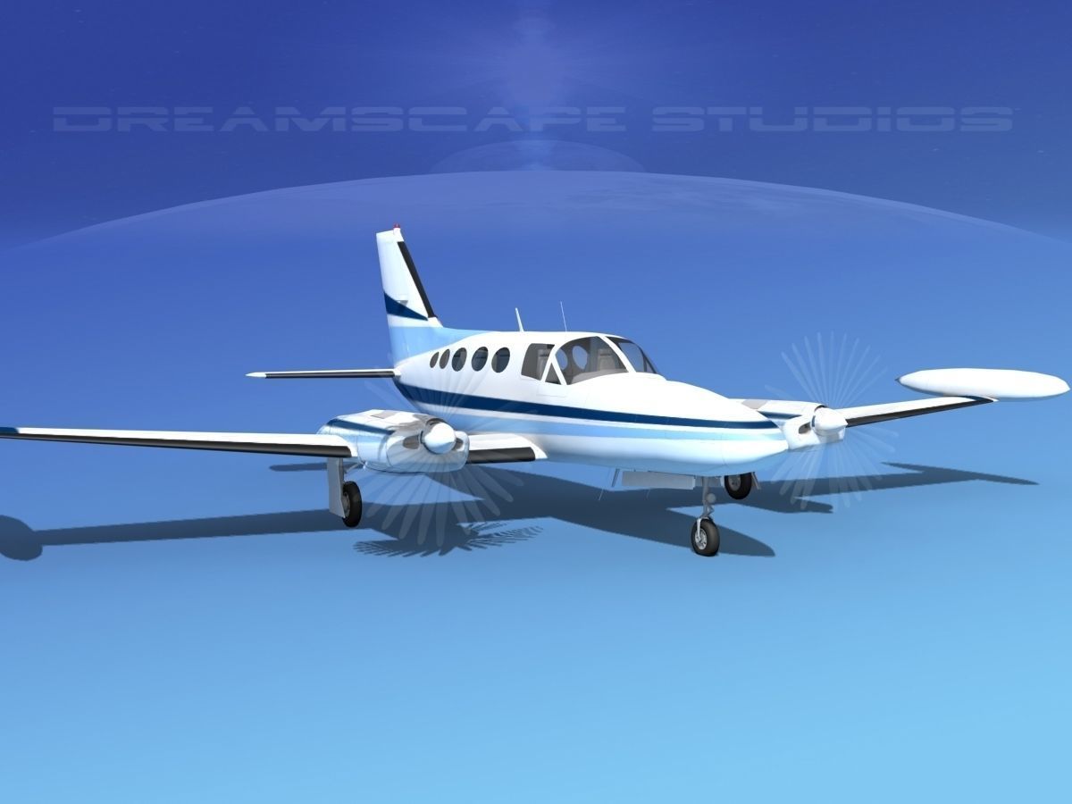 Cessna 414 Chancellor  V13 3D model_2