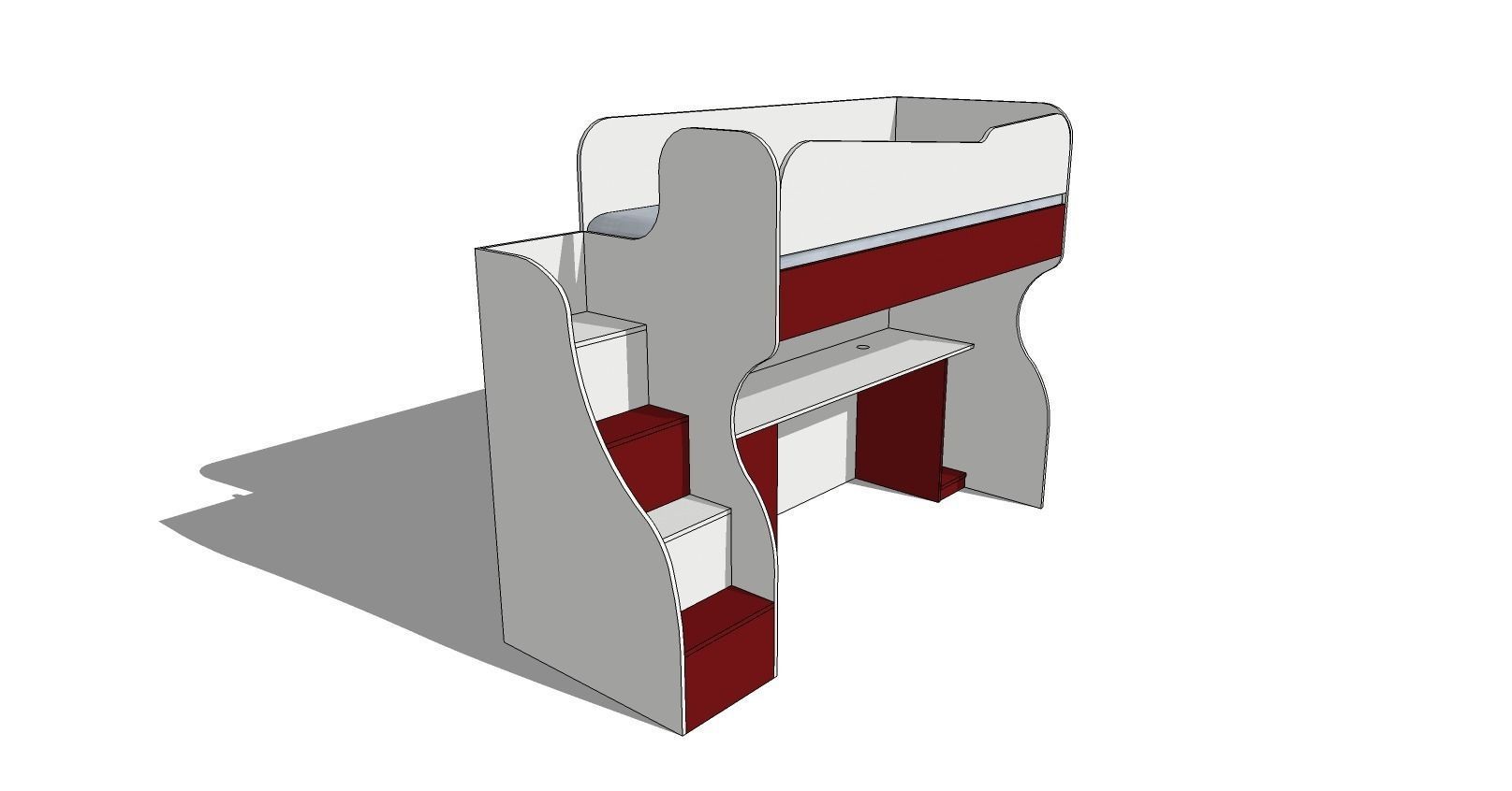 Suspended bed Free 3D model