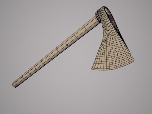 Axe - Low Poly Low-poly 3D model_3