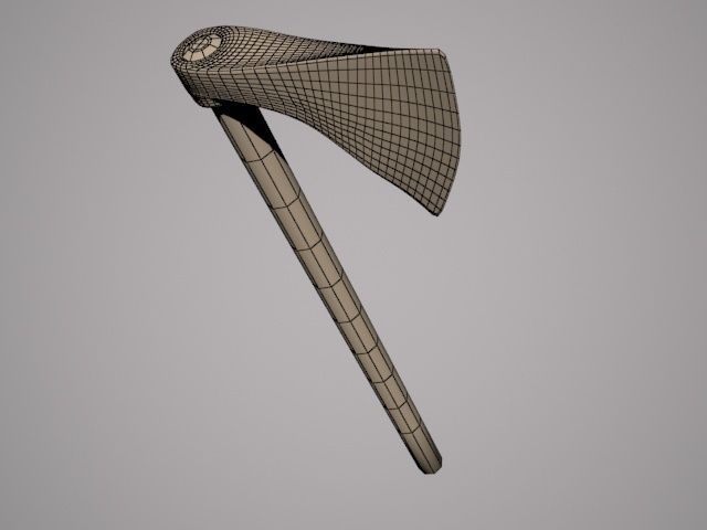 Axe - Low Poly Low-poly 3D model_1