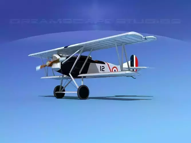 Fokker D-VII V15 France 3D model
