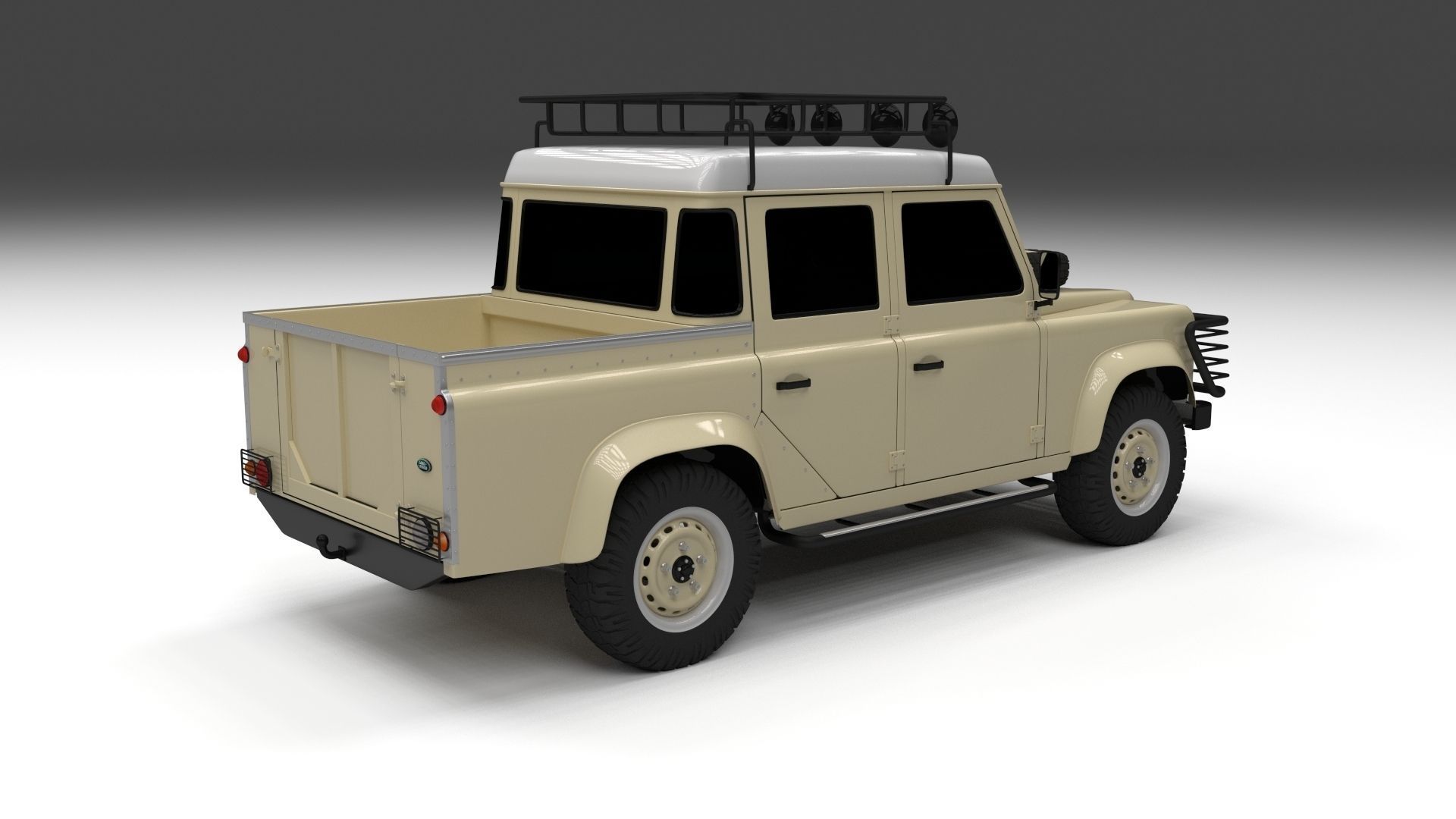 Land Rover Defender 110 Double Cab Pick Up 3D model_4