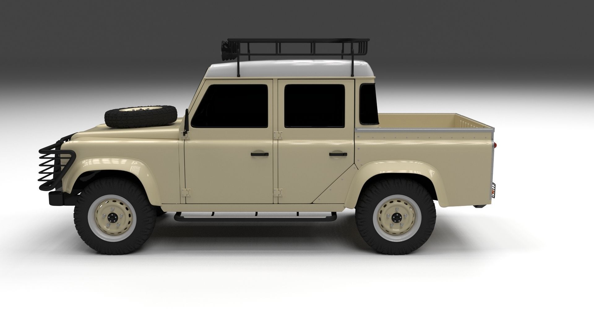 Land Rover Defender 110 Double Cab Pick Up 3D model_2