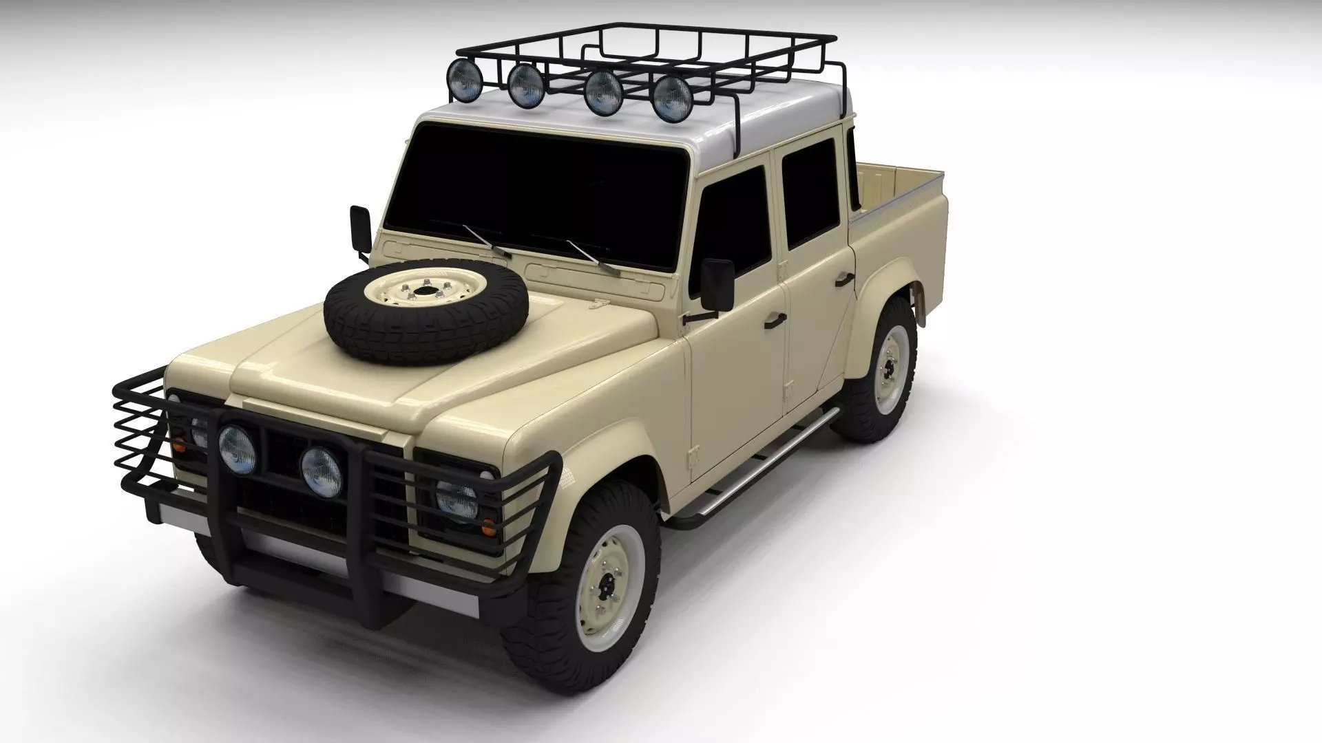 Land Rover Defender 110 Double Cab Pick Up 3D model_0