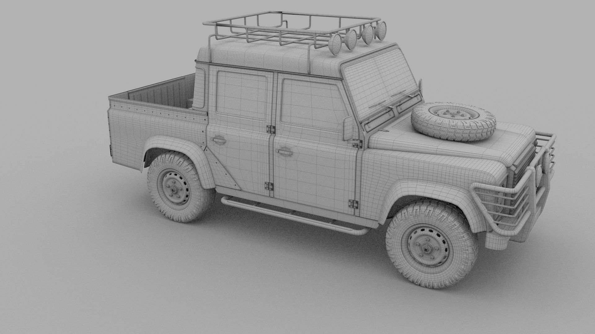 Land Rover Defender 110 Double Cab Pick Up 3D model_22