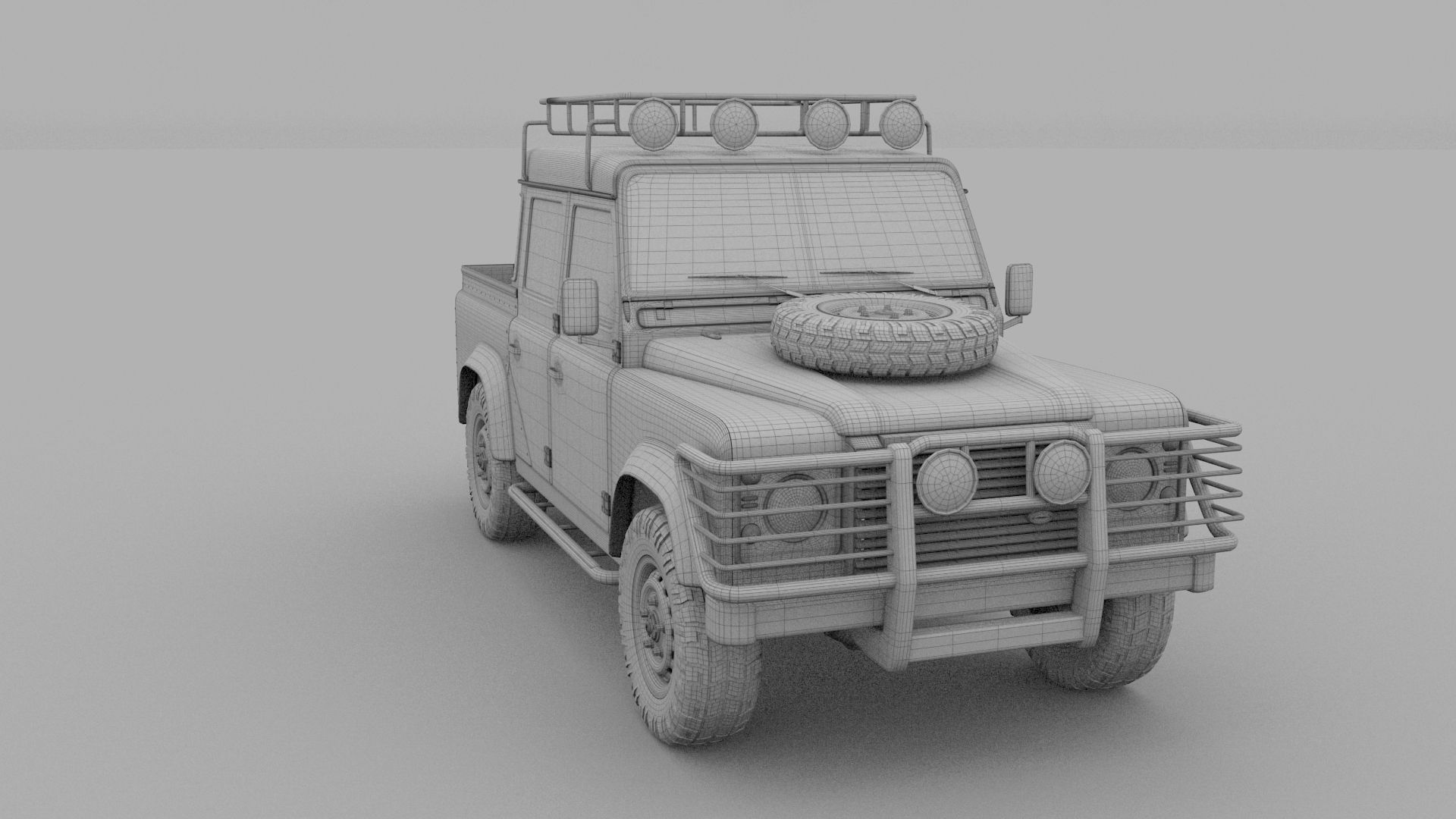 Land Rover Defender 110 Double Cab Pick Up 3D model_7