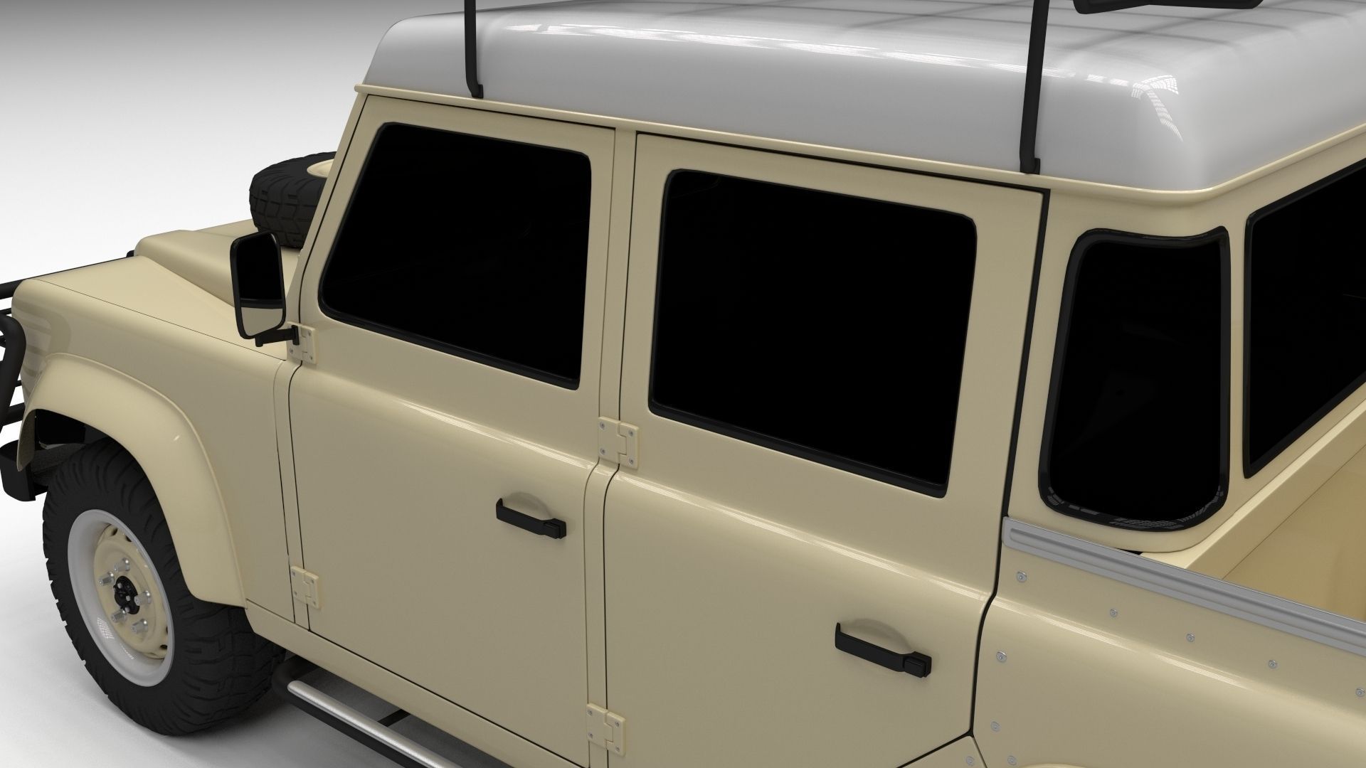 Land Rover Defender 110 Double Cab Pick Up 3D model_6