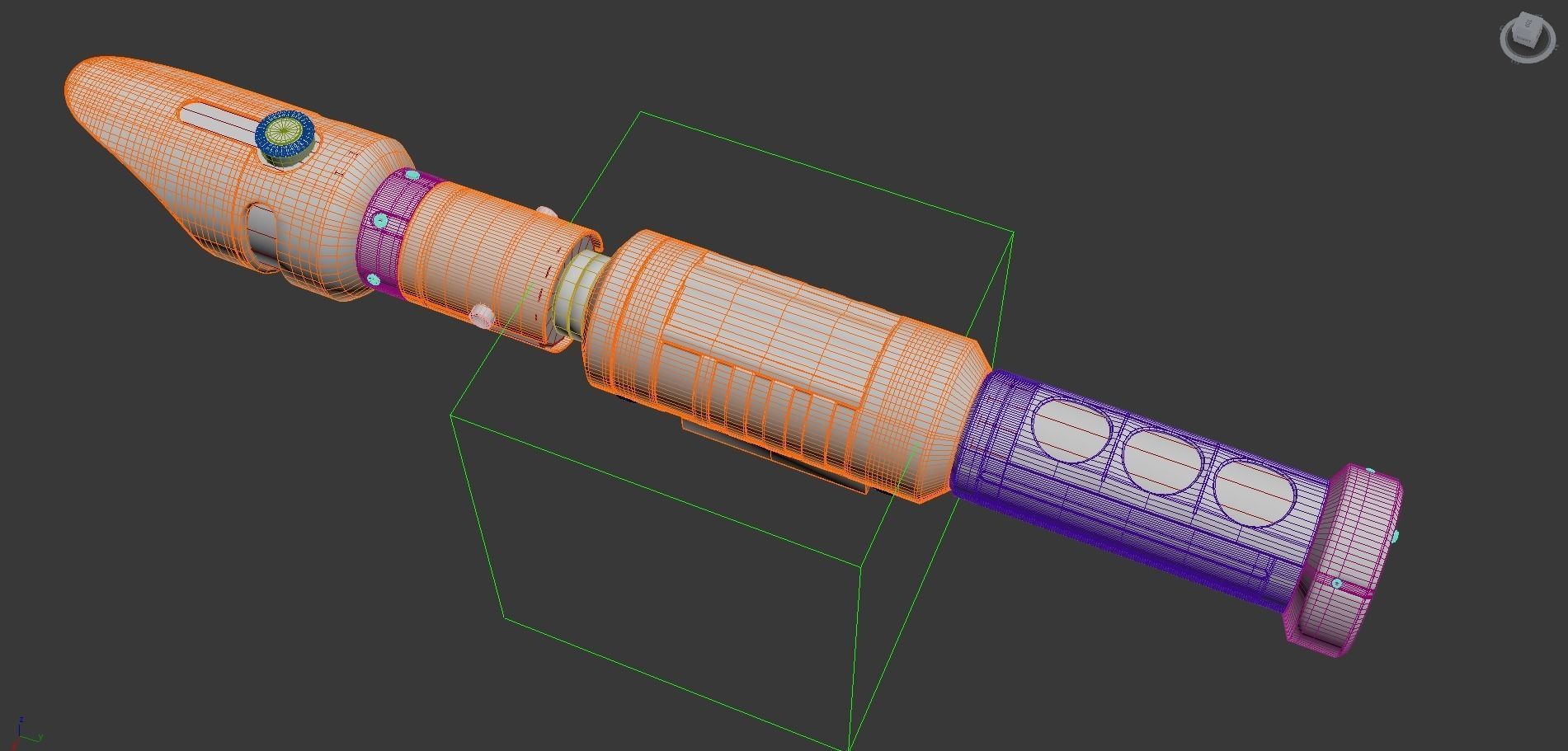 Lightsaber weapon in game dota 3D model_2