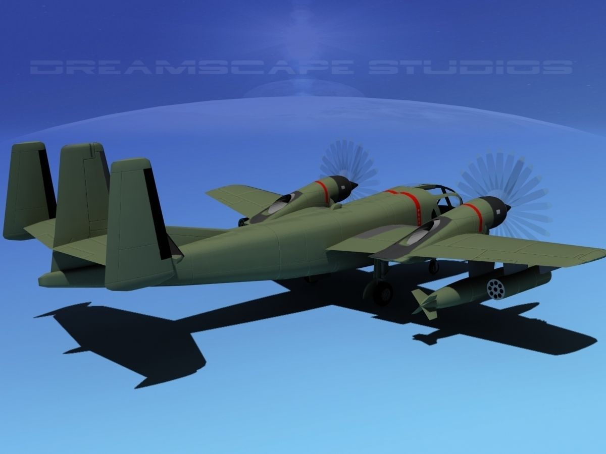 Grumman OV-1D Mohawk Unmarked 3D model_5