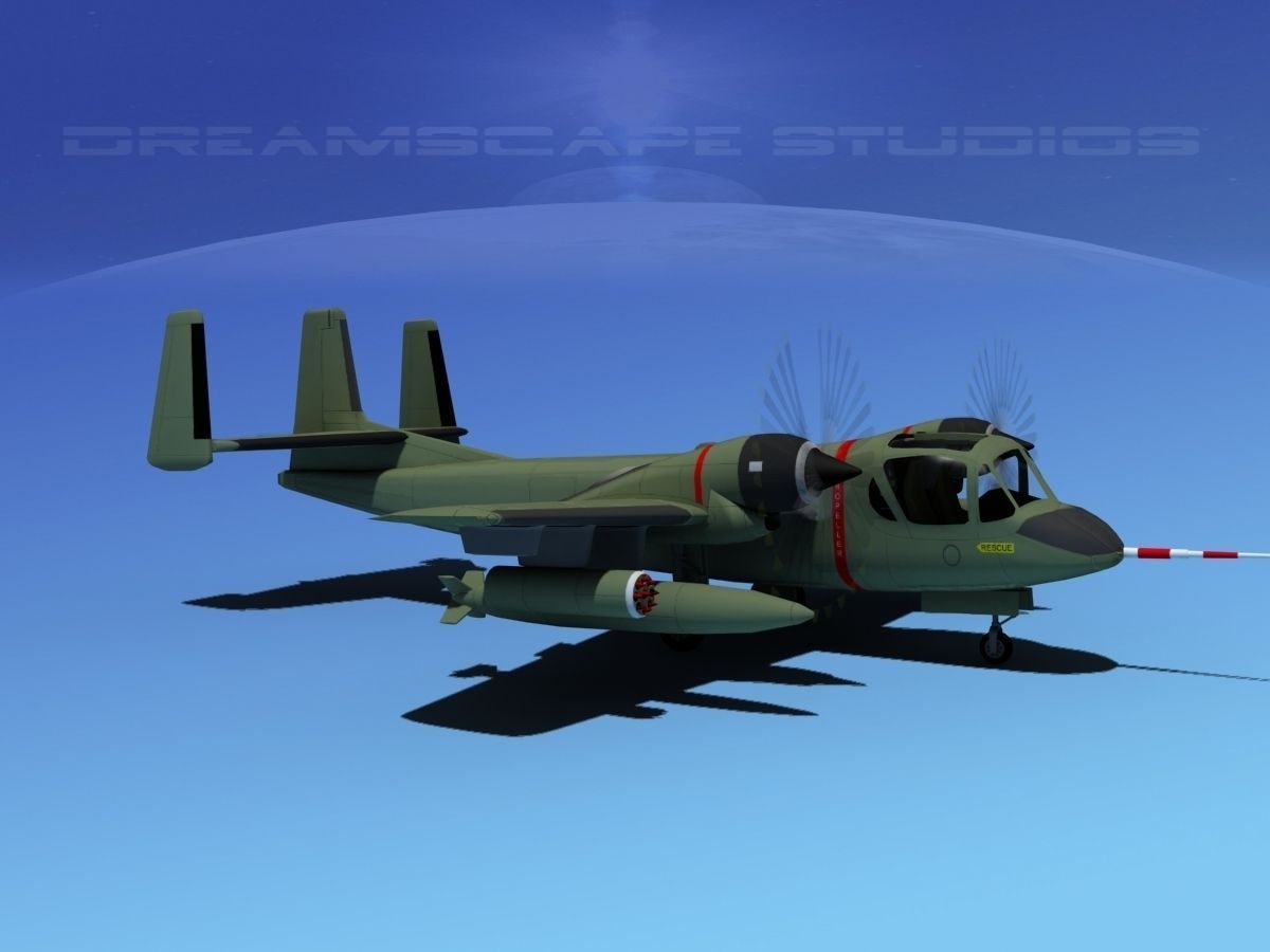 Grumman OV-1D Mohawk V01 3D model_3
