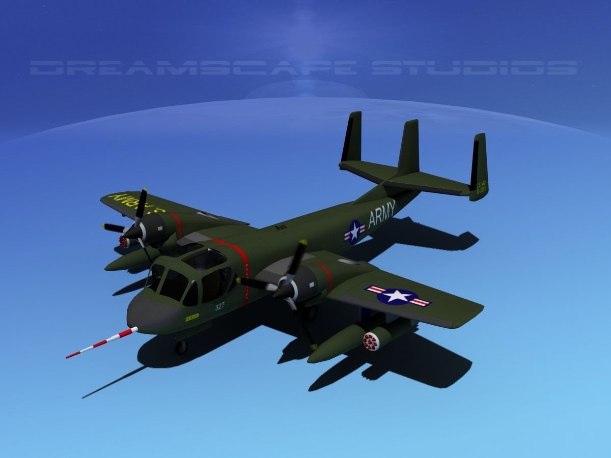 Grumman OV-1D Mohawk V02 3D model_10