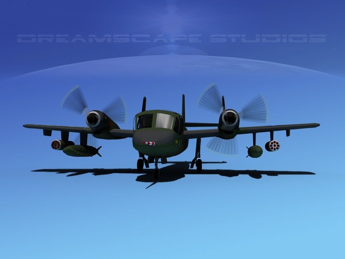 Grumman OV-1D Mohawk V02 3D model_1