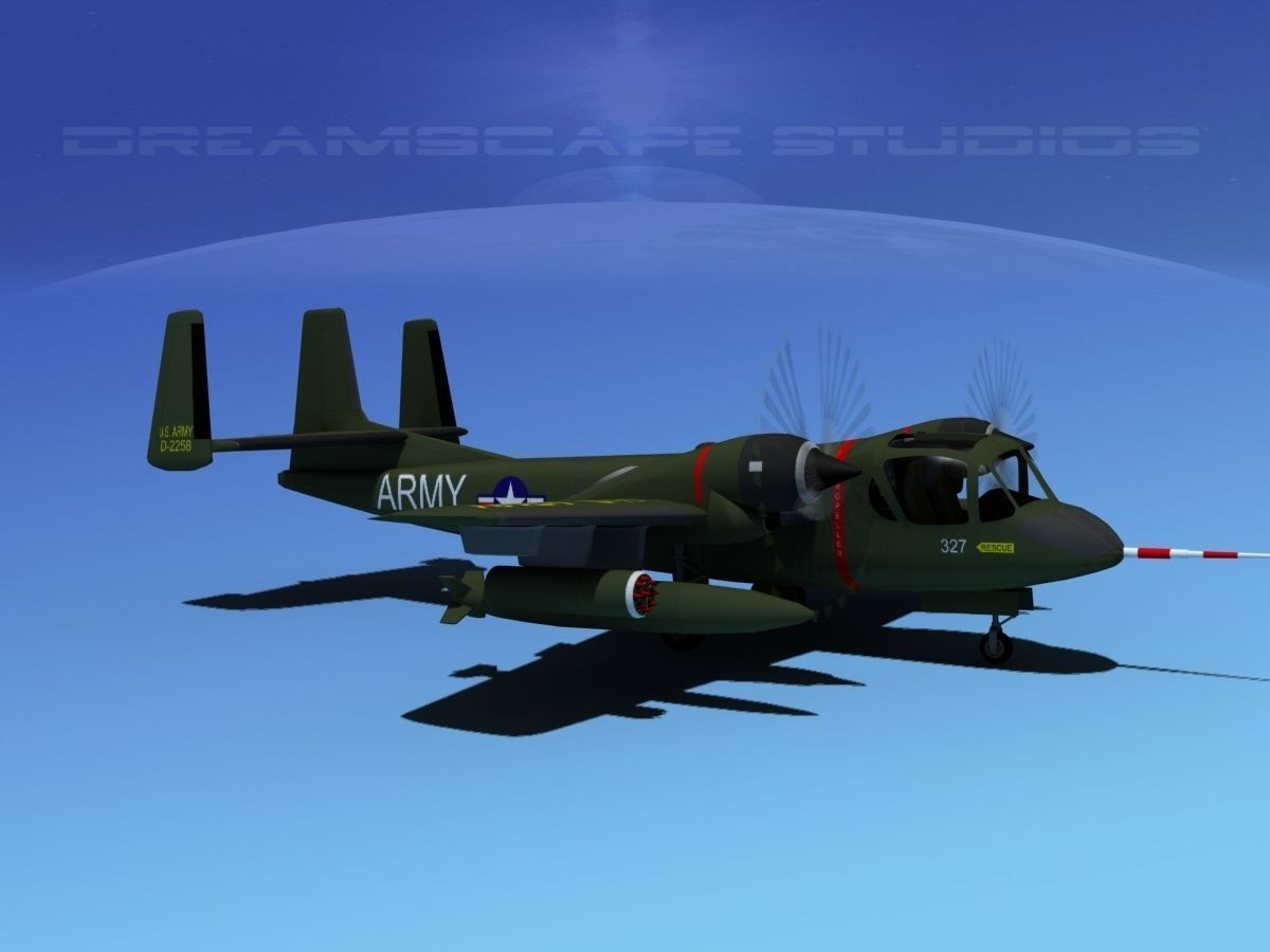 Grumman OV-1D Mohawk V02 3D model_3