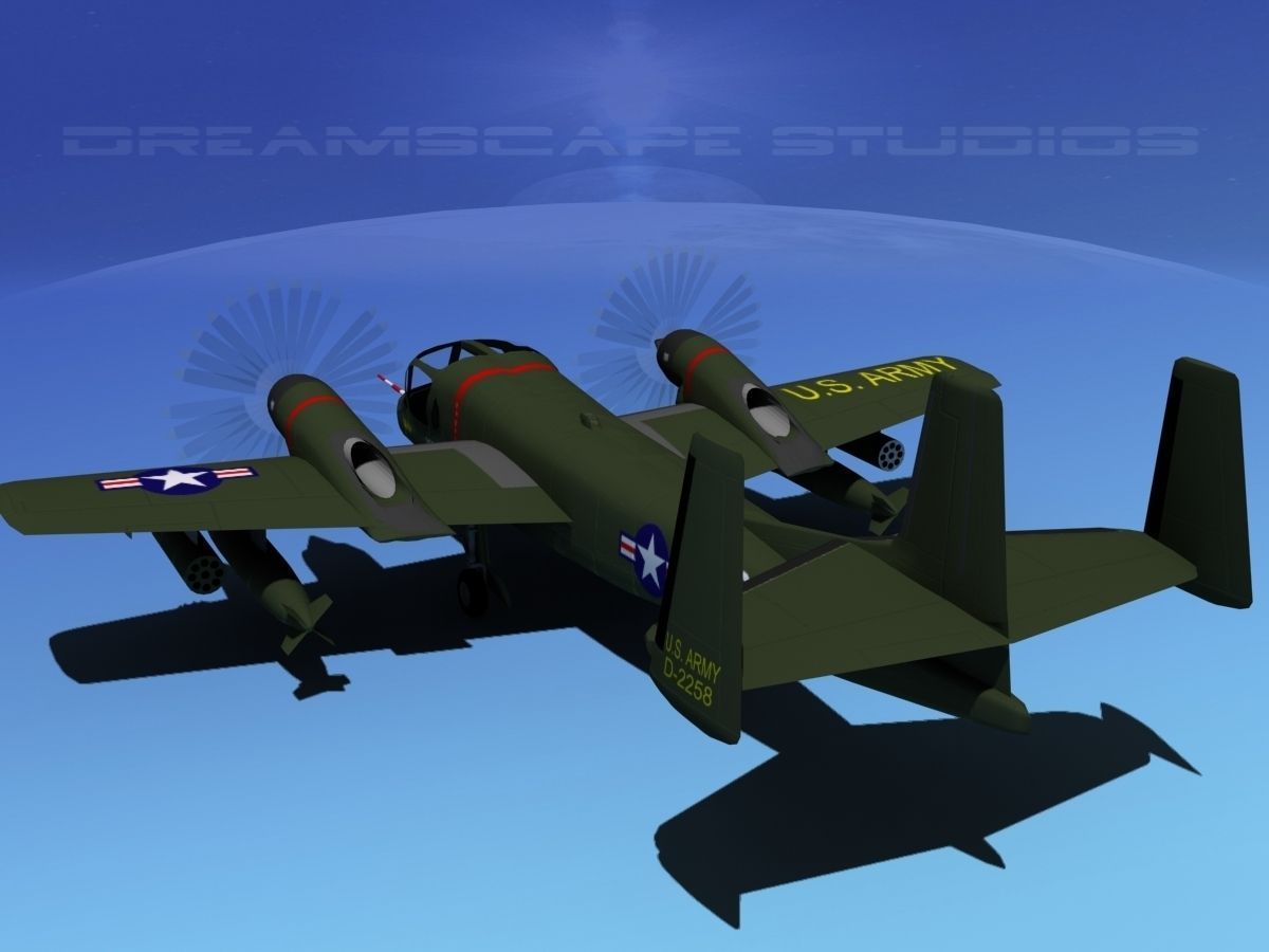 Grumman OV-1D Mohawk V02 3D model_7