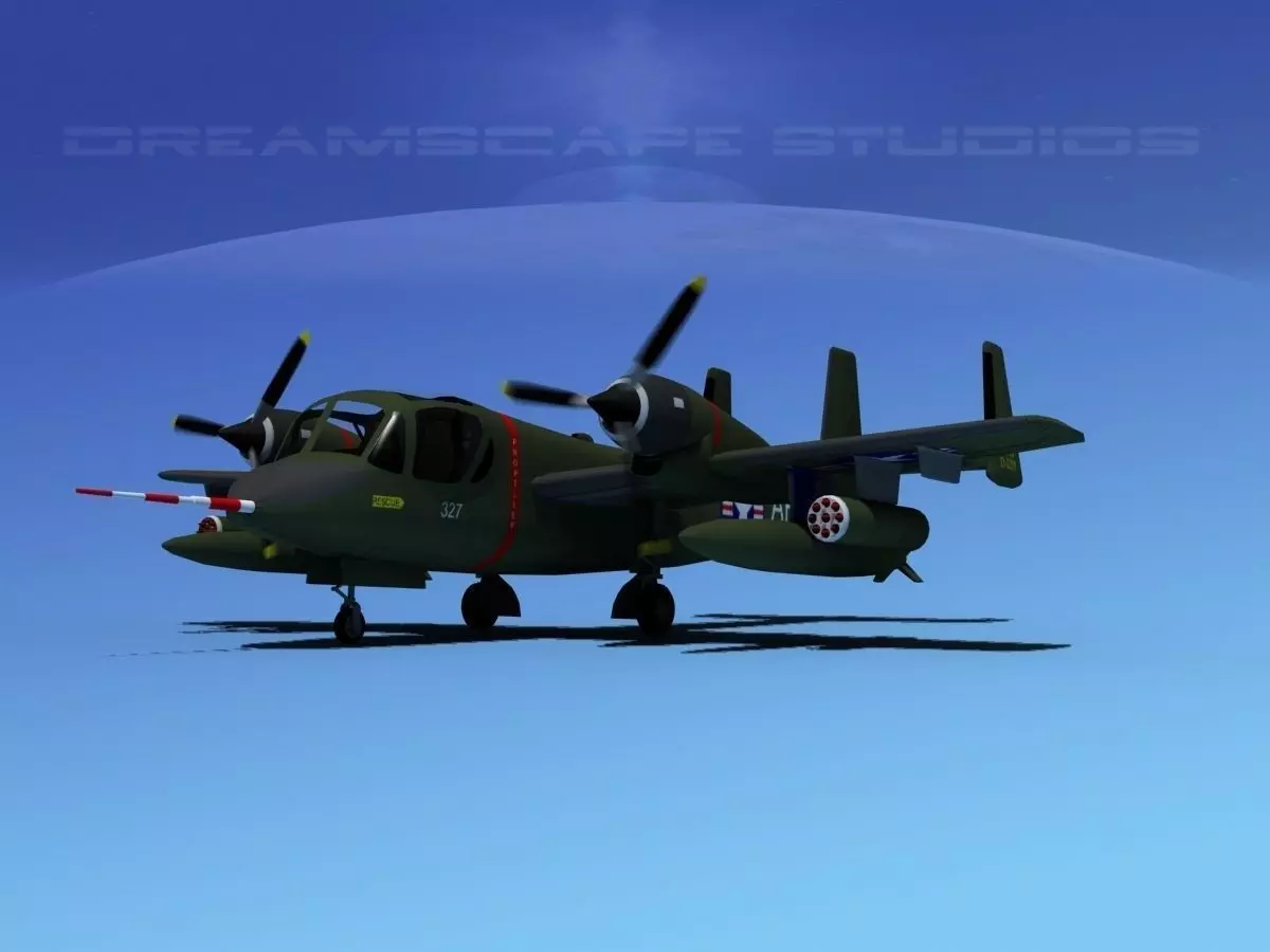 Grumman OV-1D Mohawk V02 3D model_0