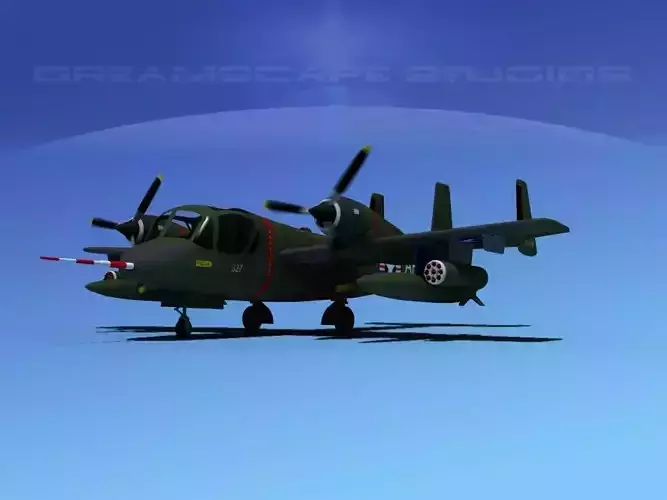 Grumman OV-1D Mohawk V02 3D model Grumman OV-1D Mohawk V02 3D model